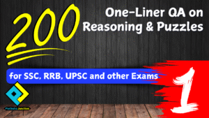 One-Liner Reasoning and Puzzles Questions and their Answers